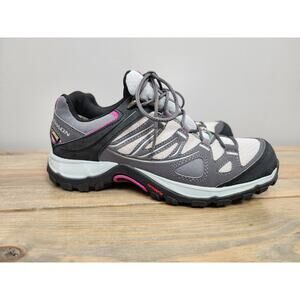 Salomon Ellipse GTX Low Women’s Size 7.5 Gray Purple Hiking Shoes Outdoor